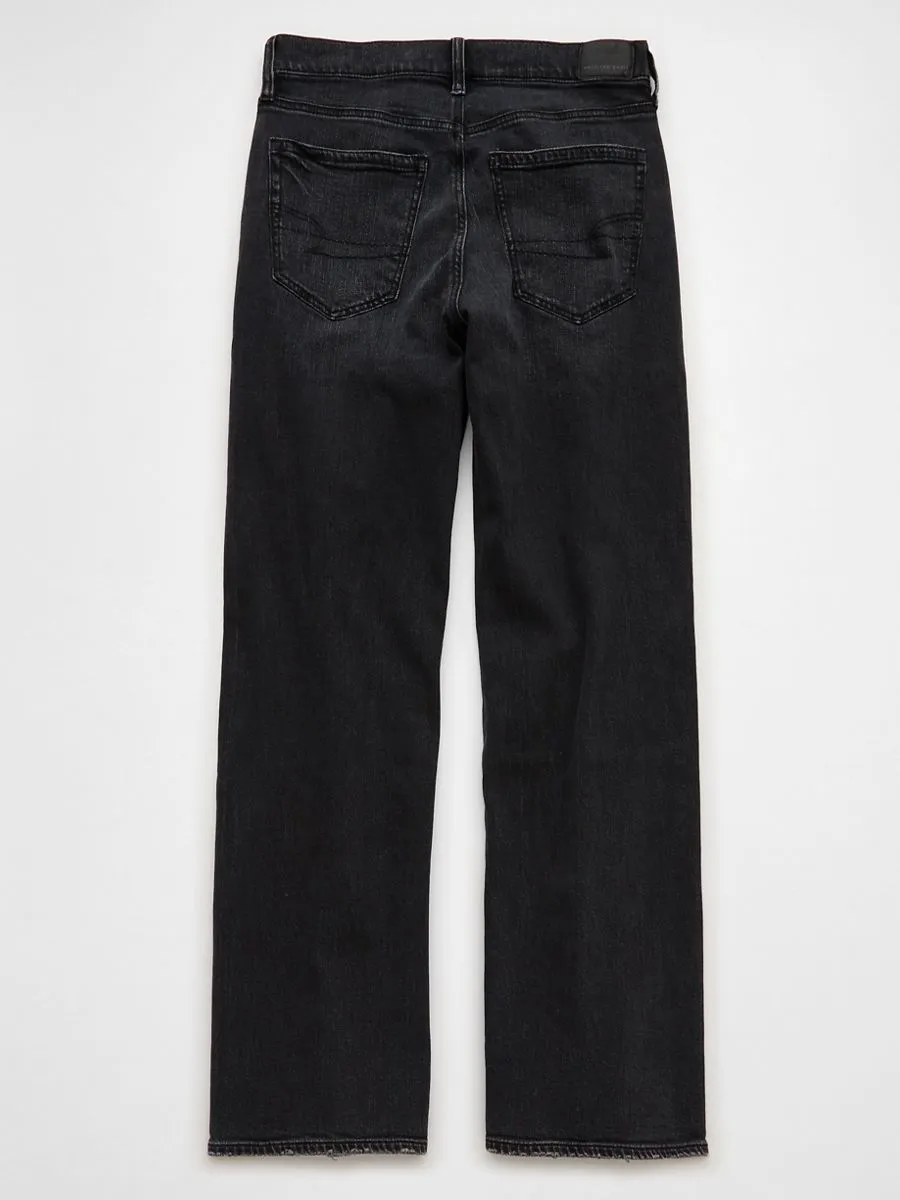 AMERICAN EAGLE WOMEN HIGH-RISE STOVEPIPE JEANS 045 BLACK BLAZE
