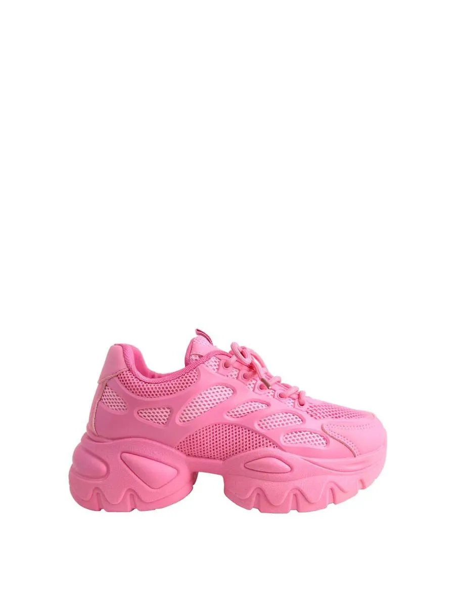 VILLAINS SF RESONATE Women's Platform Comfort Chunky Sneakers LIGHT PINK