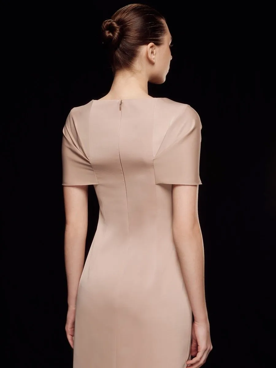 ASAVA ( SS24 )Ashlyn Draped Wrap Women Dress Beige