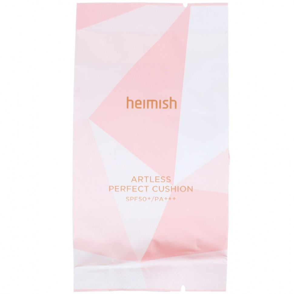 Heimish, Artless Perfect Cushion, легкое тональное средство с запасным блоком, SPF 50+/PA+++, оттенок 23 натуральный бежевый, 2 шт. по 13 г