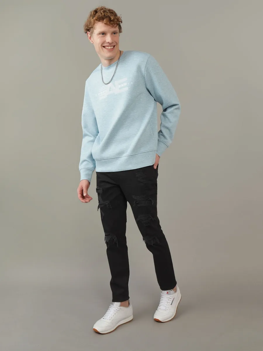 AMERICAN EAGLE MEN BLACK W/ DESTROY SLIM 038 DESTROYED BLACK