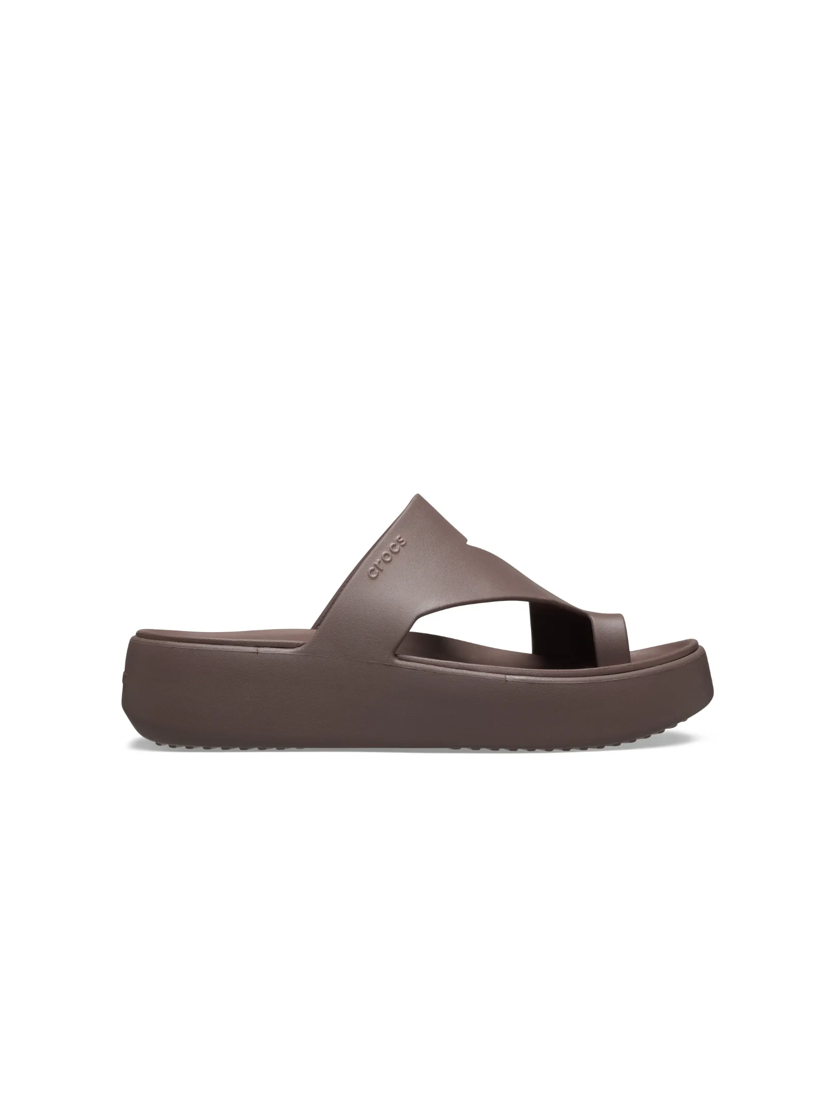CROCS WOMEN'S GETAWAY PLATFORM TOE LOOP - TRUFFLE