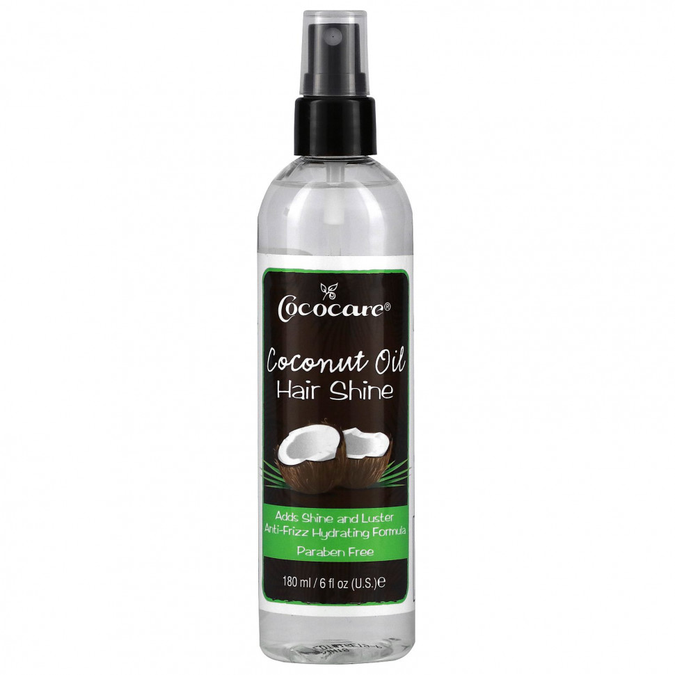 Cococare, Блеск для волос с кокосовым маслом, 180 мл (6 жидк. Унций)