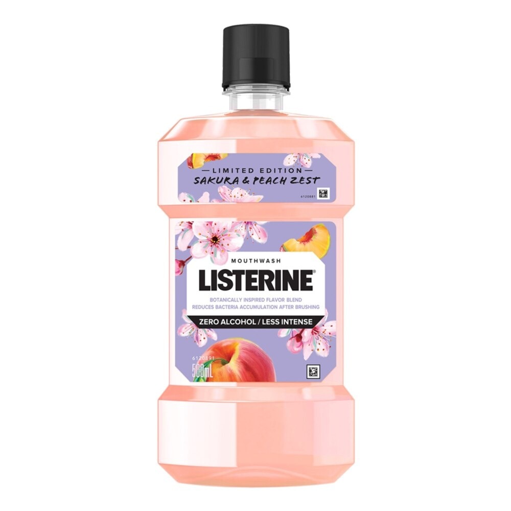 Listerine Mouthwash Sakura  Peach Zero 500 Ml. (Limited Edition)