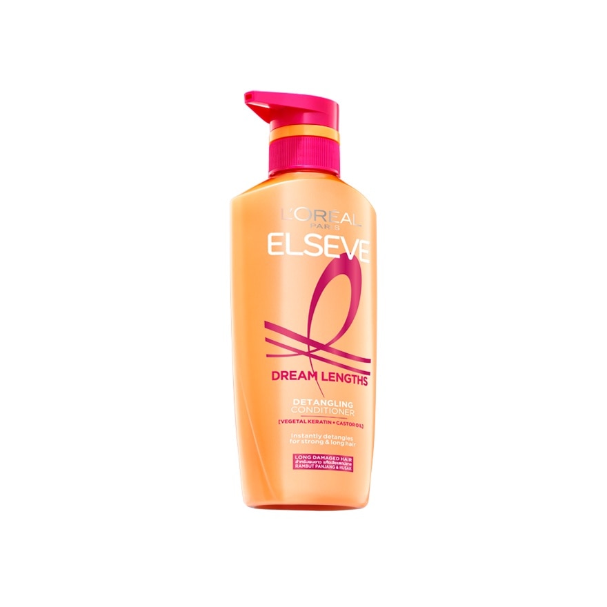 L'Oreal Paris Elseve Conditioner Dream Lengths Detangling 375 Ml. ผมยาว แห้งเสีย