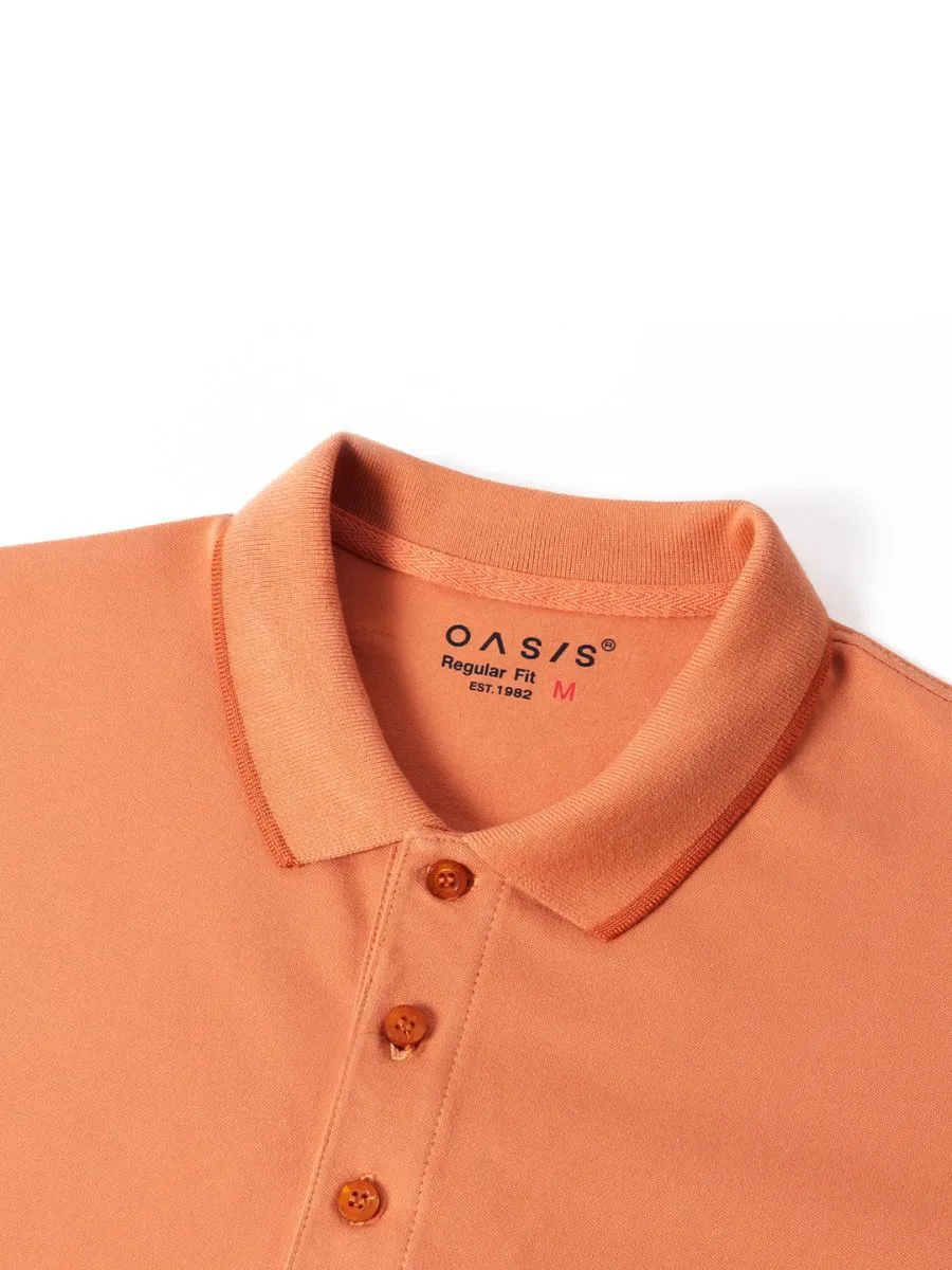 OASIS Men's short sleeve polo shirt Orange