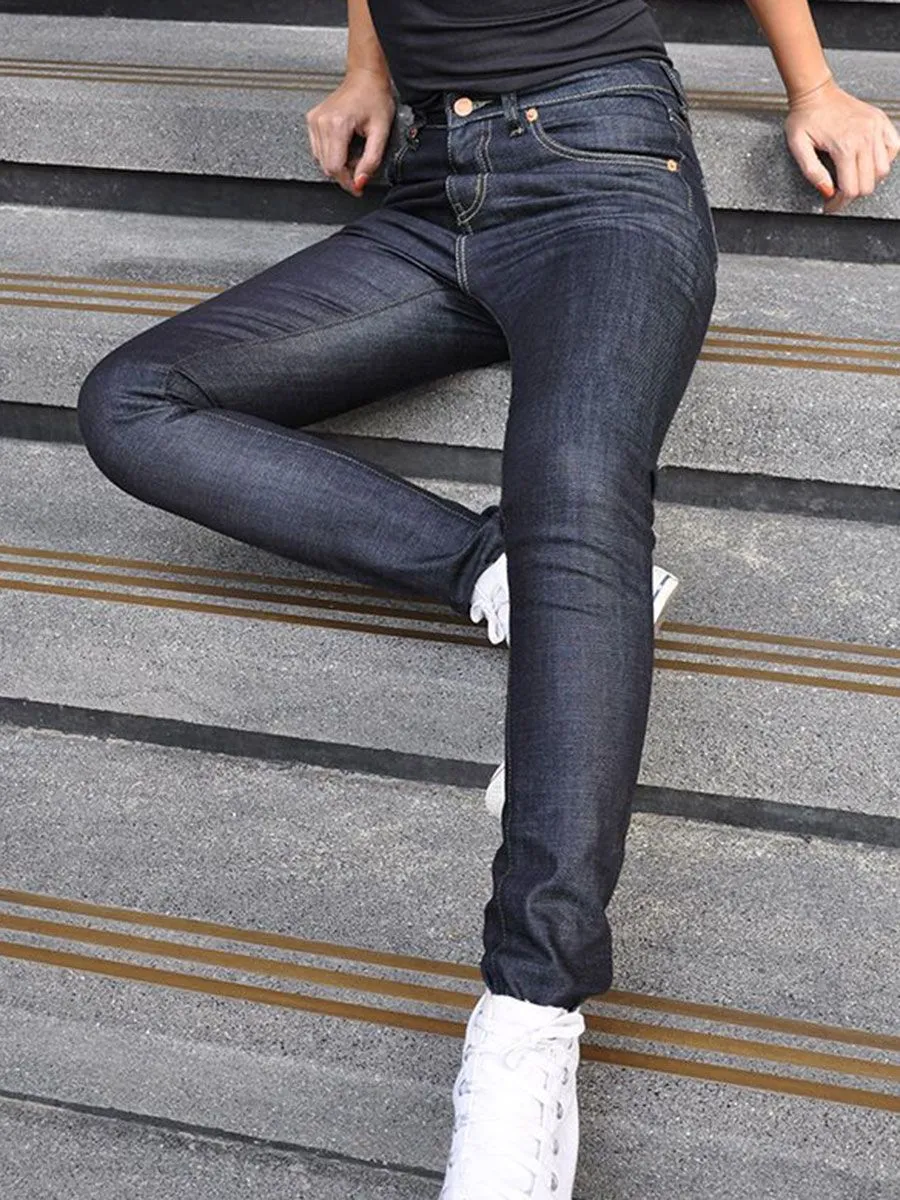 SIMPLE&RAW Moon Shine High Rise Jeans Js906-H-26 Blue