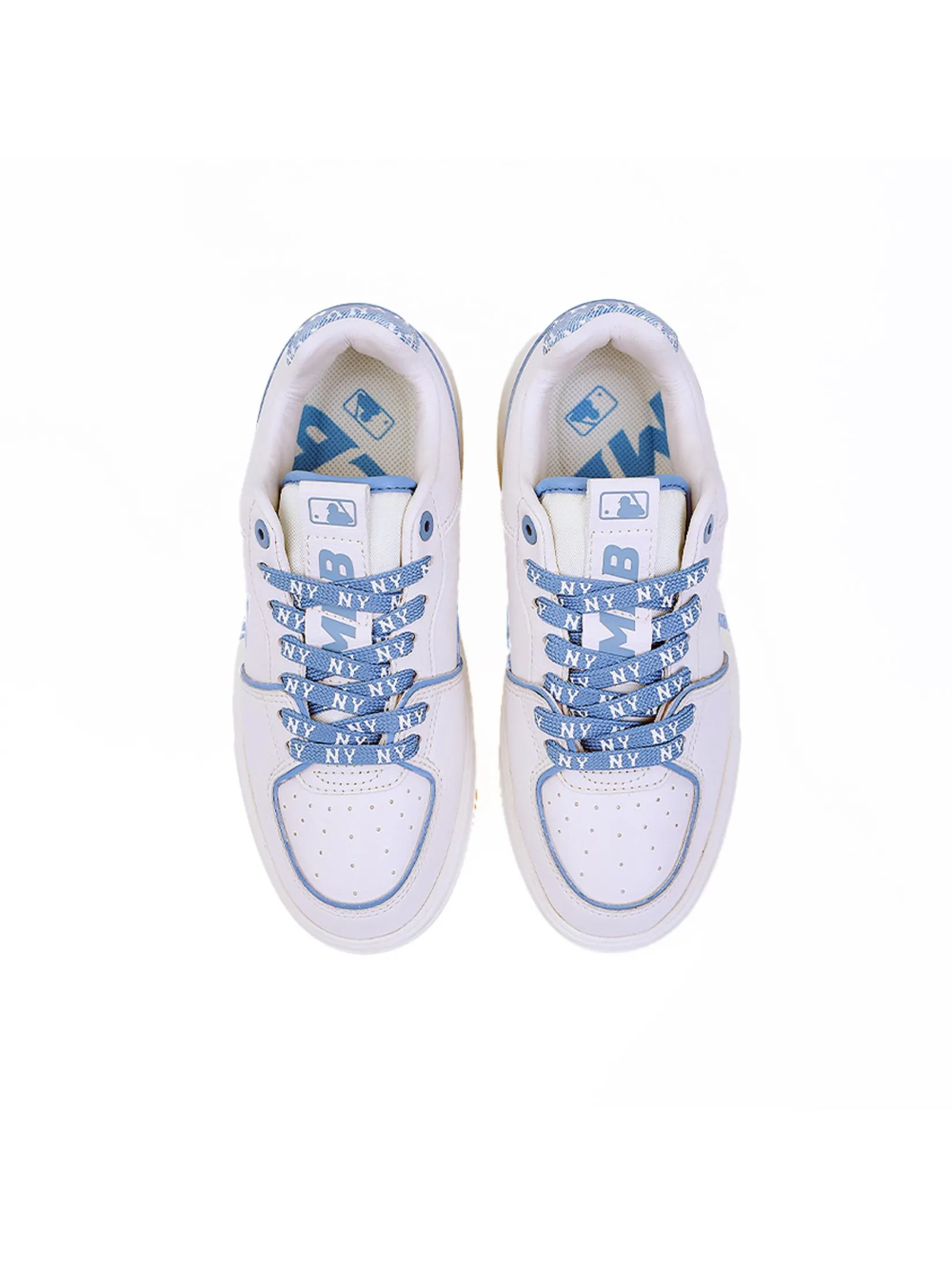 MLB Unisex Chunky Liner Denim Monogram Big Logo (Bl) Model 3ASXD025N 50BLS Blue