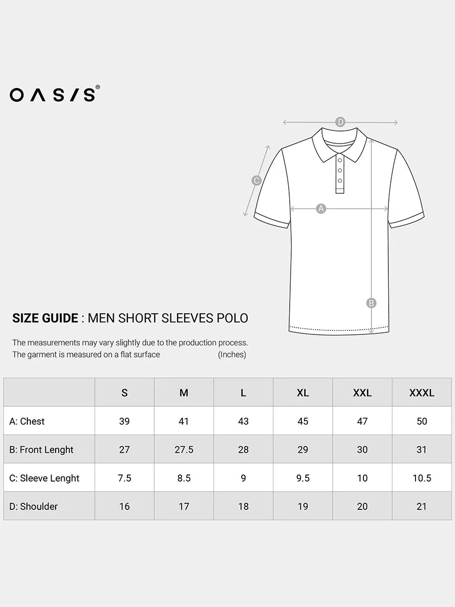OASIS Men's Short sleeve polo shirt Grey