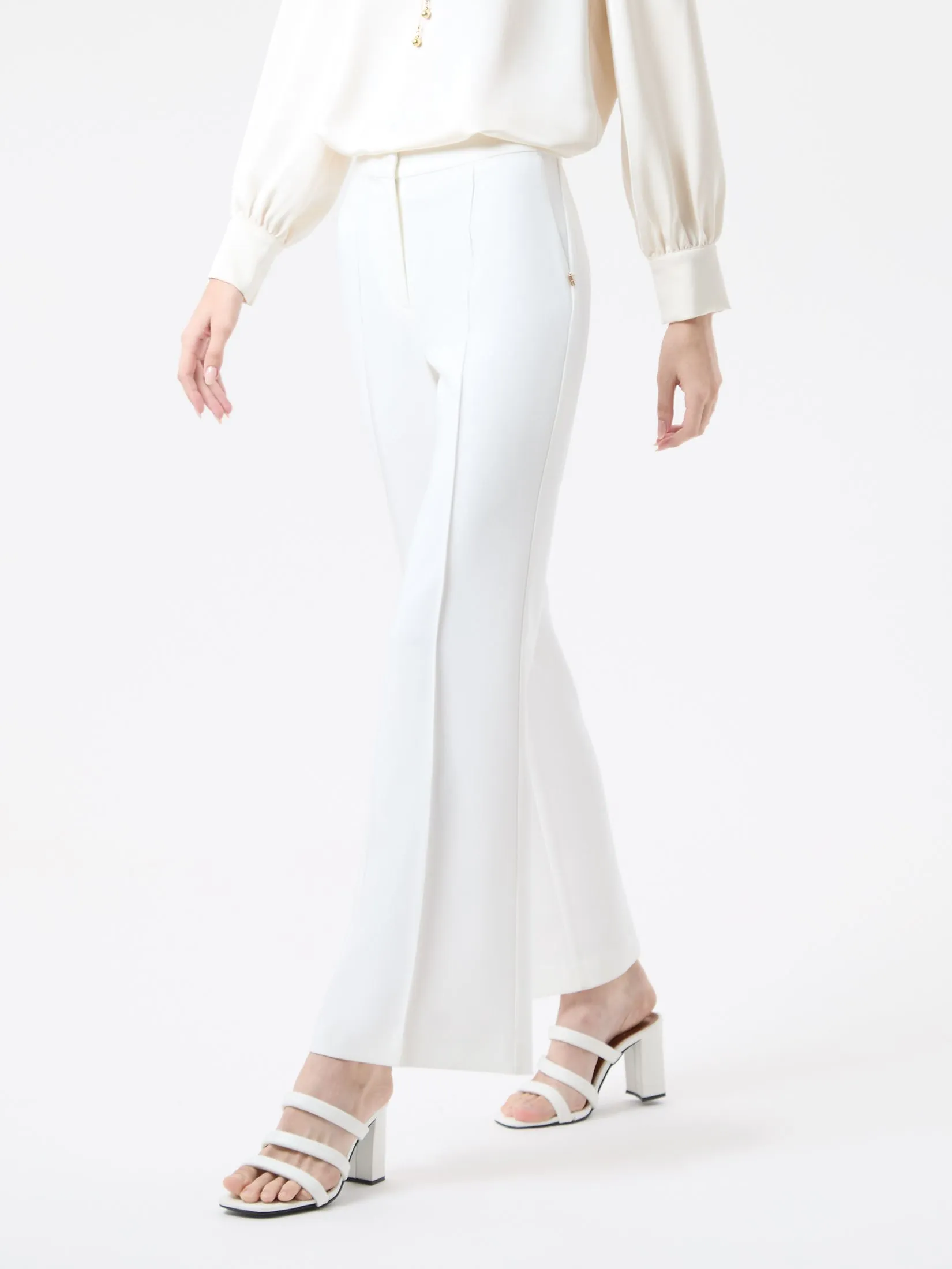 ESPADA Bootcut Trousers Woman White