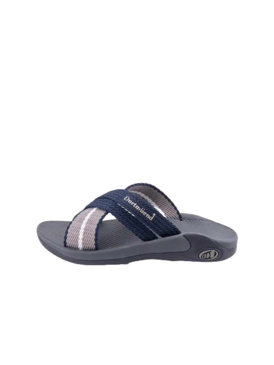 DORTMUEND Navy Blue-Grey - The Orthotics Sandals CC211-1528