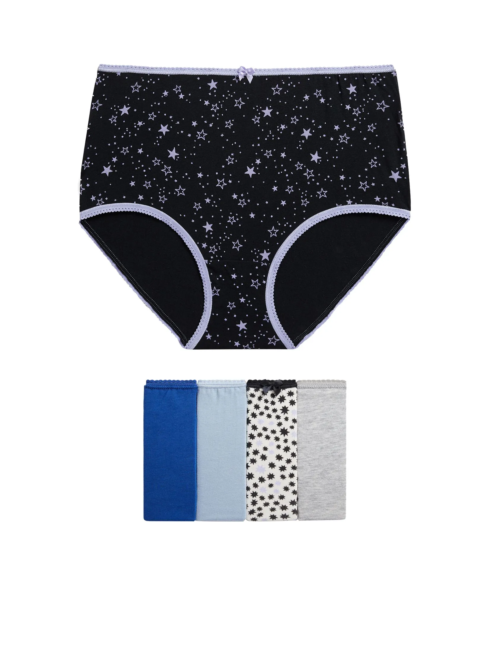 MARKS & SPENCER Women Briefs Cotton Lycra Full 5pk Multi-Color