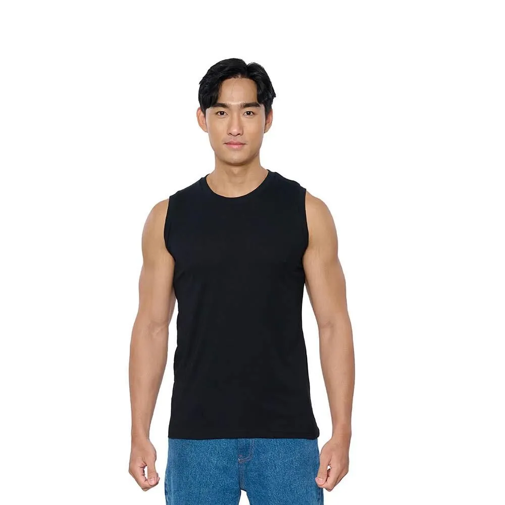 DOUBLE GOOSE Double Goose black sleeveless T-Shirt Classic 3 pcs.