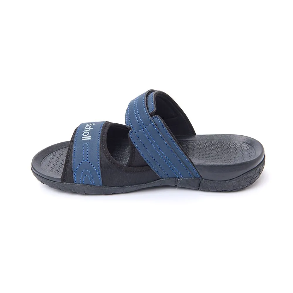 SCHOLL Navy Slide Sandals - Globe III