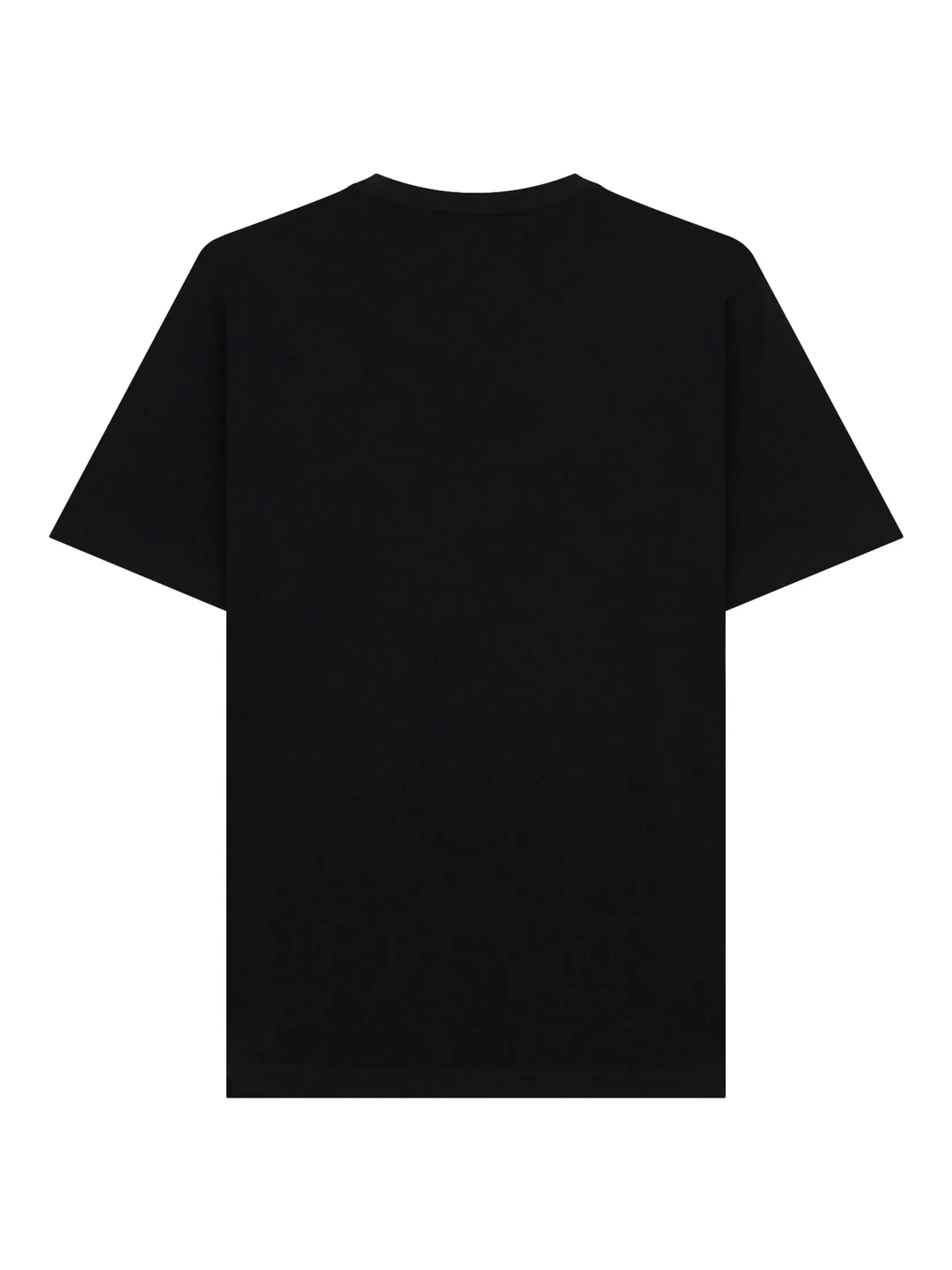 GIORDANO Men's Slim Cotton Embroidery Tee (Classic Man) Black