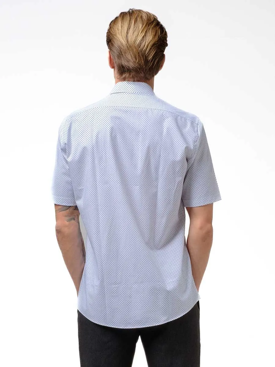 OLYMP MEN SHIRT  SHORT SLEEVES  CLAMATE CONTROL DYNAMIC FLEX  MODERN FIT  WHITE