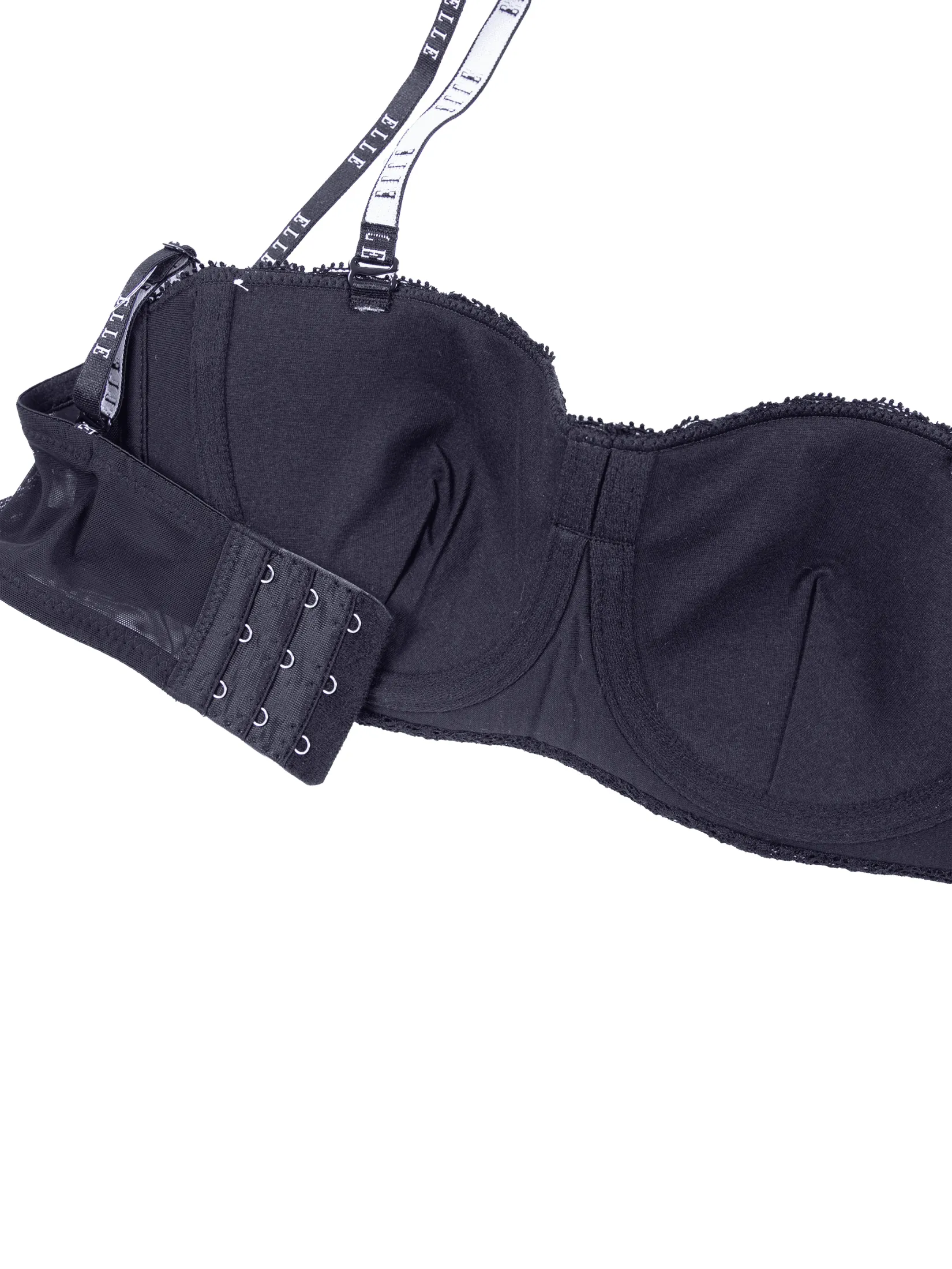 ELLE LINGERIE Women Moulded Bra 1/2 cup LB6633 - Black