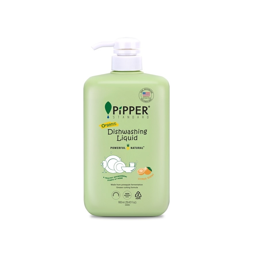 Pipper Standard Dishwashing Liquid Citrus Scent 900 Ml. - Green