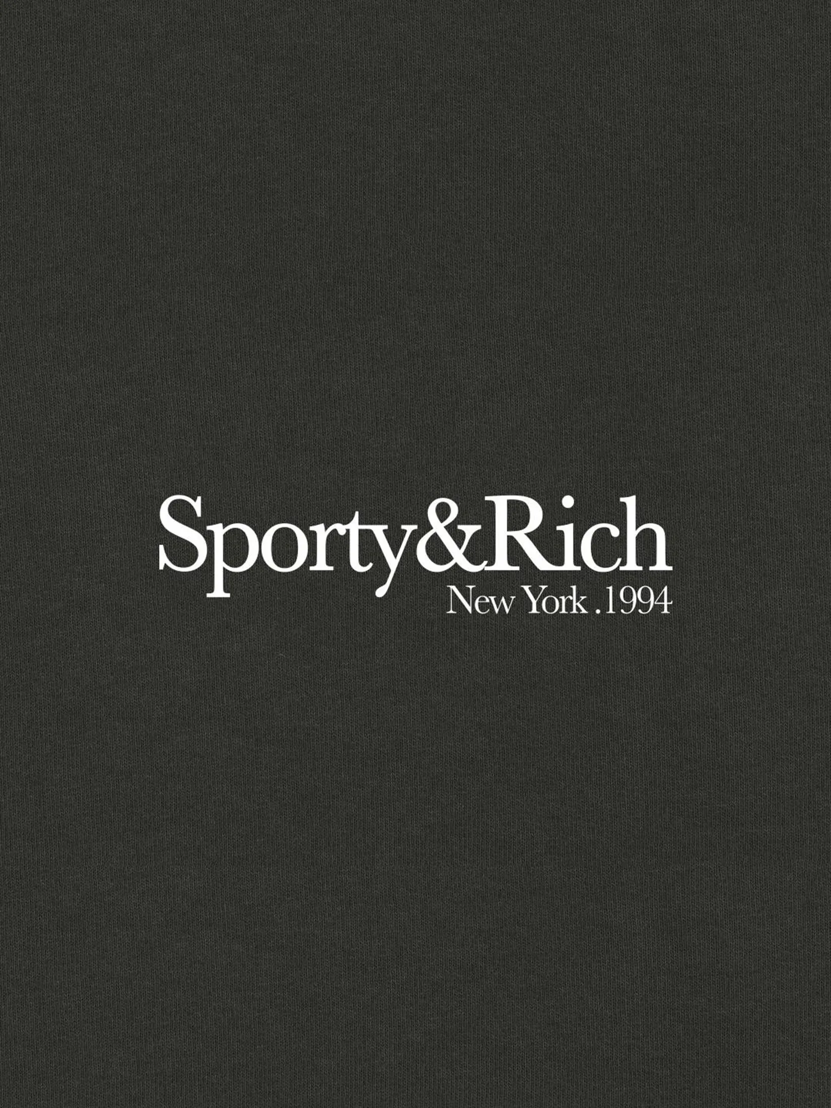 SPORTY & RICH Unisex Hoodie HWCNY Faded Black/White