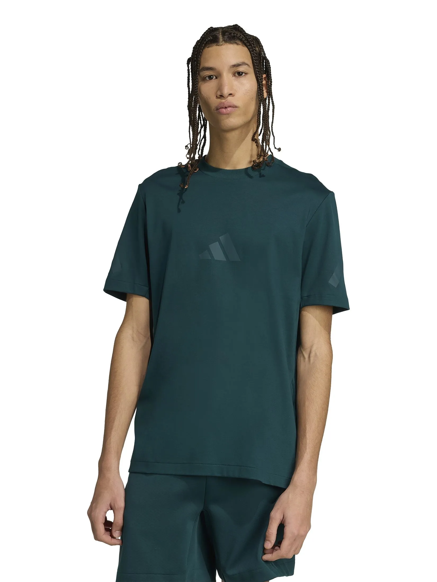 ADIDAS Men T-Shirt adidas Z.N.E. JW4736 Green / Aurora Ivy