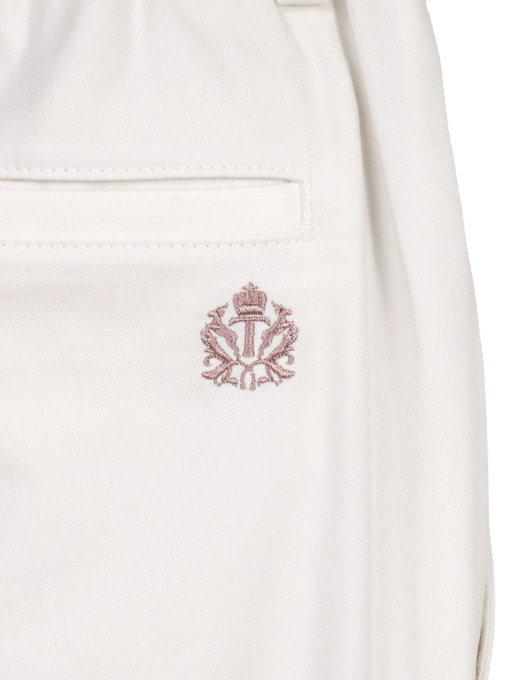 TAKEO KIKUCHI MEN WHITE TWILL UV PROTECTION ELEPHAR EASY PANTS