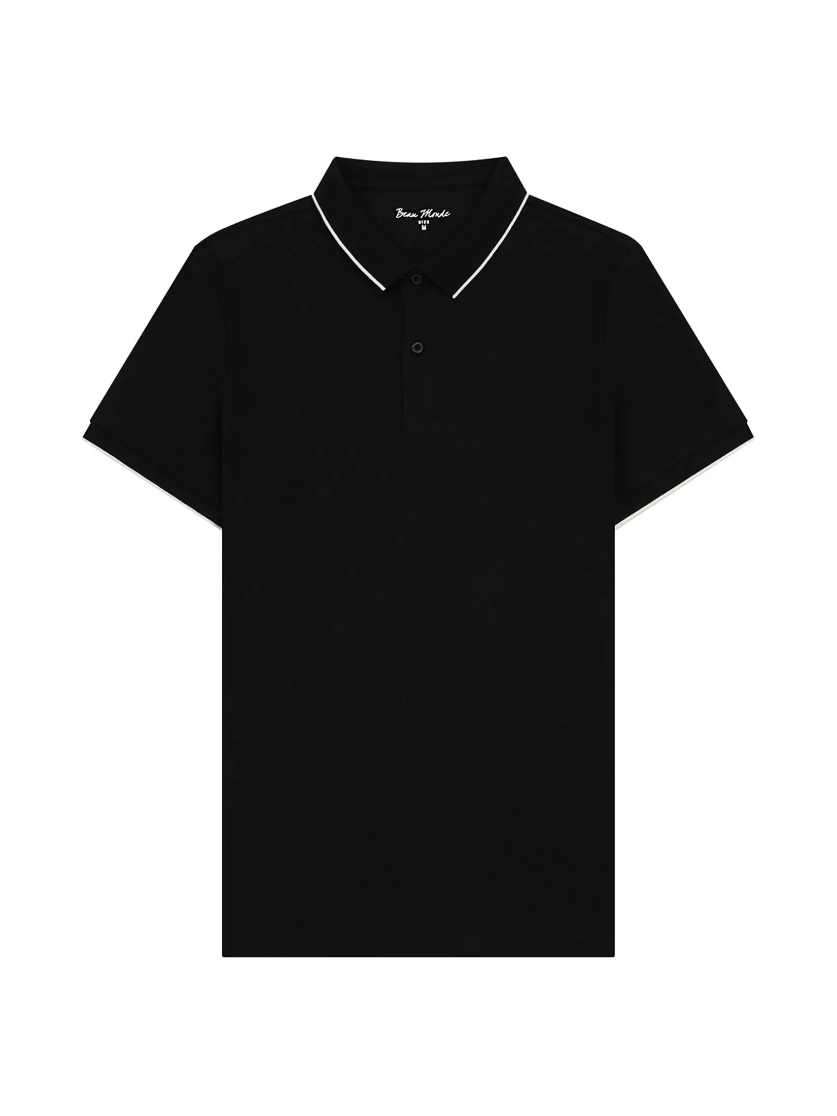 GIORDANO Beau Monde | Men's Cool Jade Solid Polo (Online Exclusive) Black