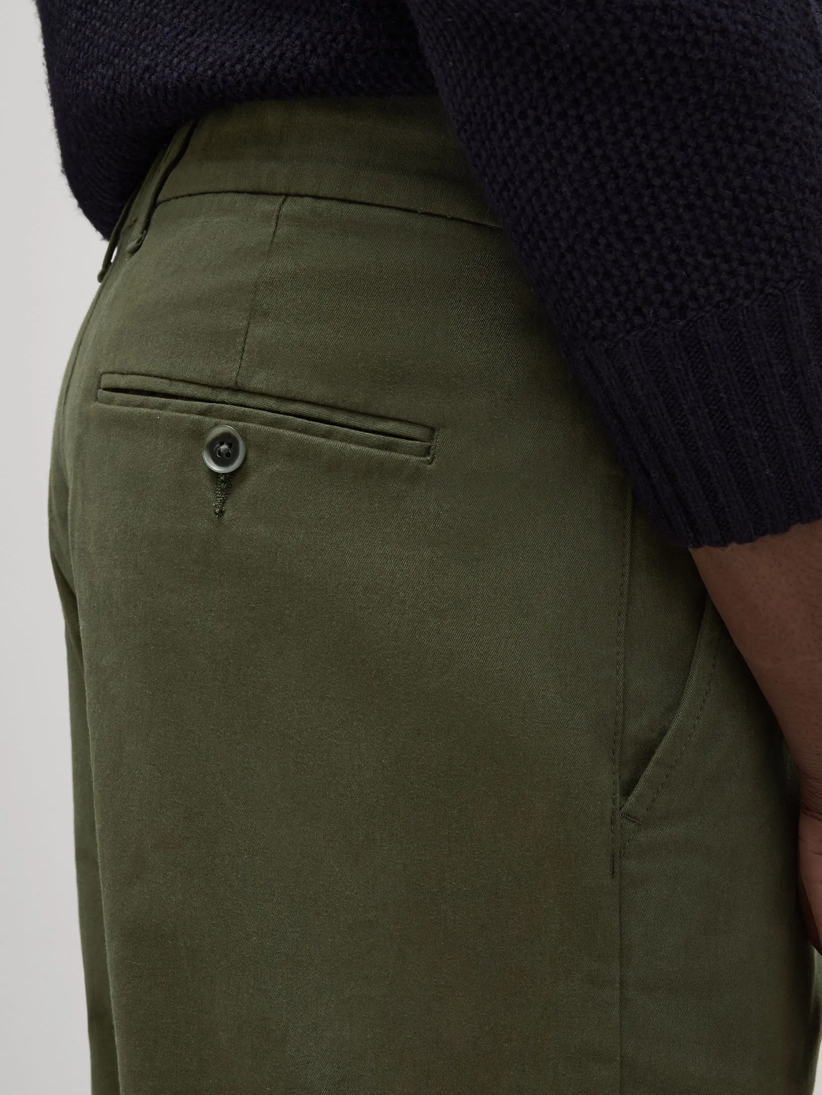 MARKS & SPENCER Men Chino Pants Loose Fit Stretch Faded Khaki