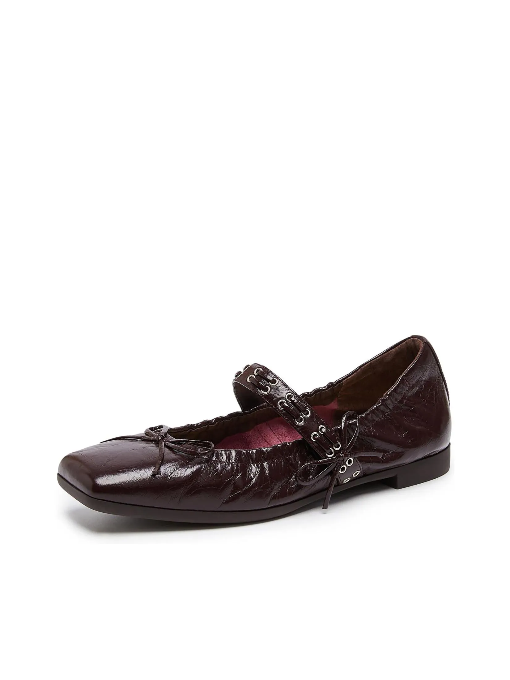 STACCATO Women Mary Jane Flats with Bow Bordeaux