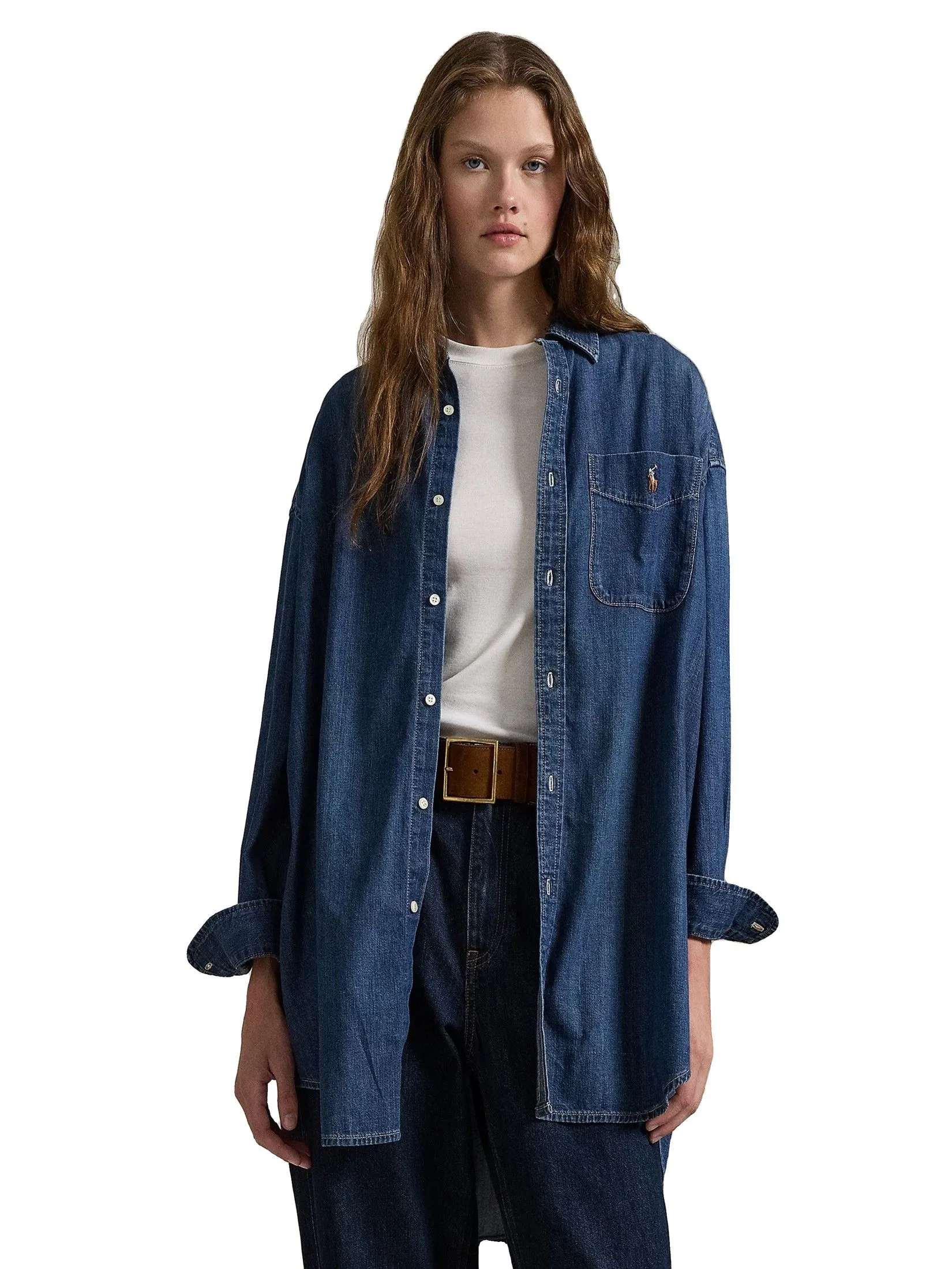 POLO RALPH LAUREN Shirt Women WMPOSHTNDO20734 Blue Size - M