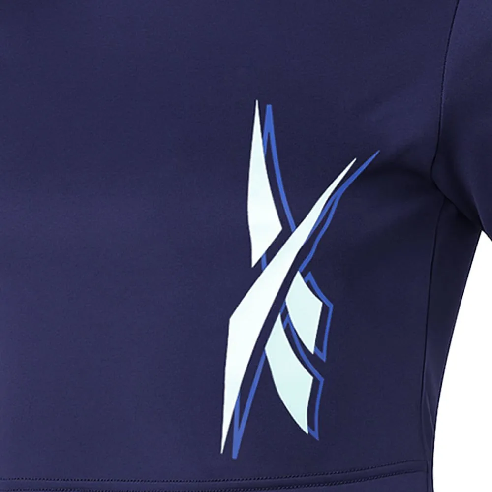 REEBOK ID Crop Graphic Women Training T-Shirt Blue - RE099AP249ENTH