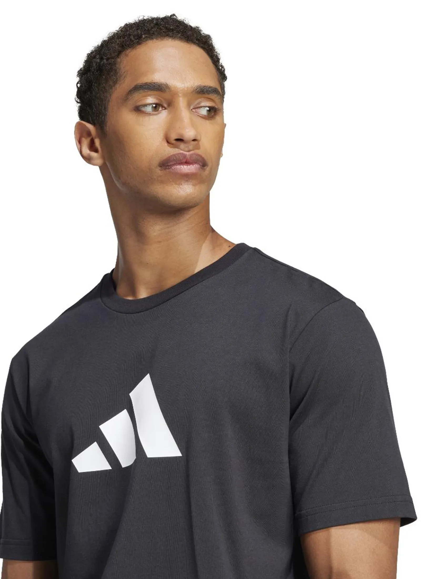 ADIDAS Men T-Shirt Future Icons 3 Bar Logo Black