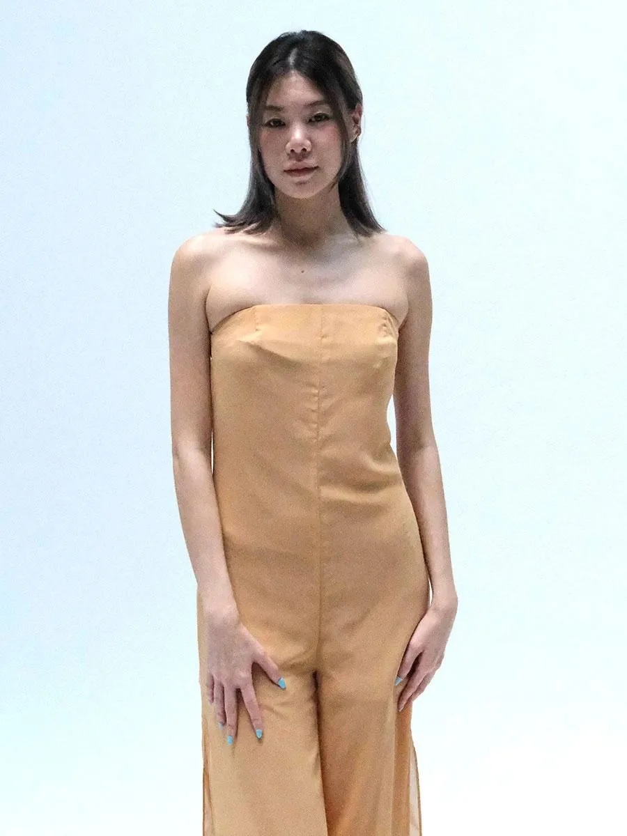 FABRIQUE.CO Blair Classic Strapless Jumpsuit Bronze