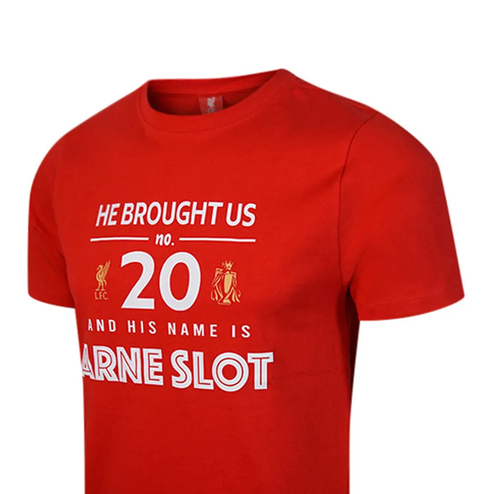 LIVERPOOL FOOTBALL CLUB Arne Slot Graphic Men Football T-Shirt Red - LF068AP015EOTH