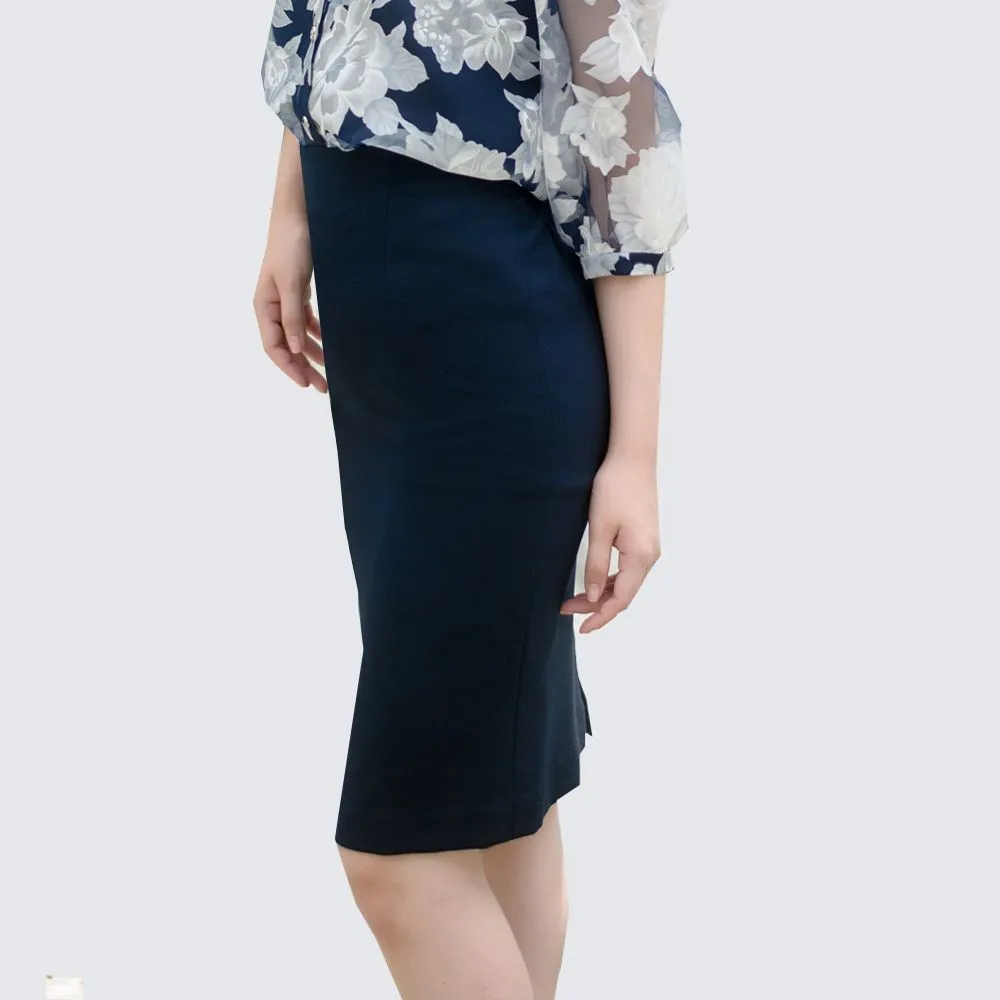 VERONIQA Navy Blue Skirt VE-S61 IGPU22-6