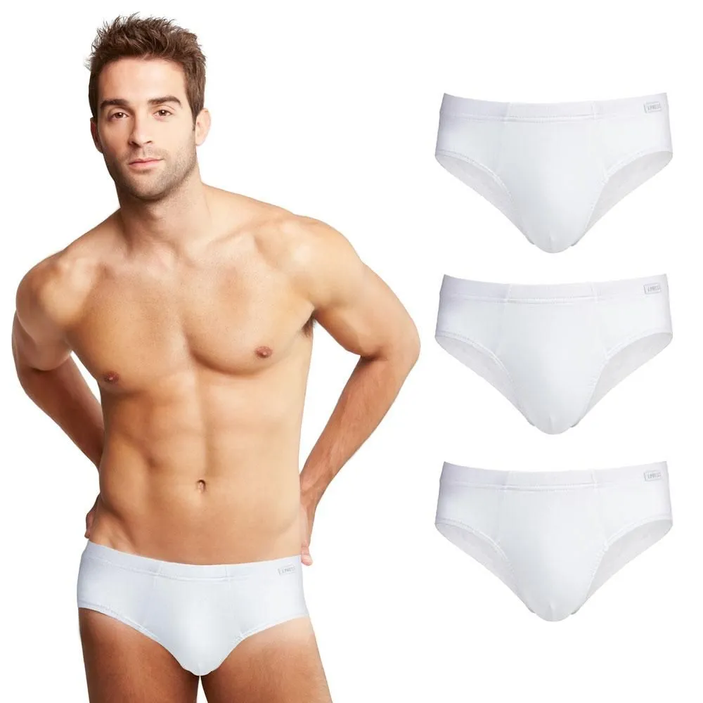 J.PRESS Men's White Brief Underwear no.2200W (PACK3)