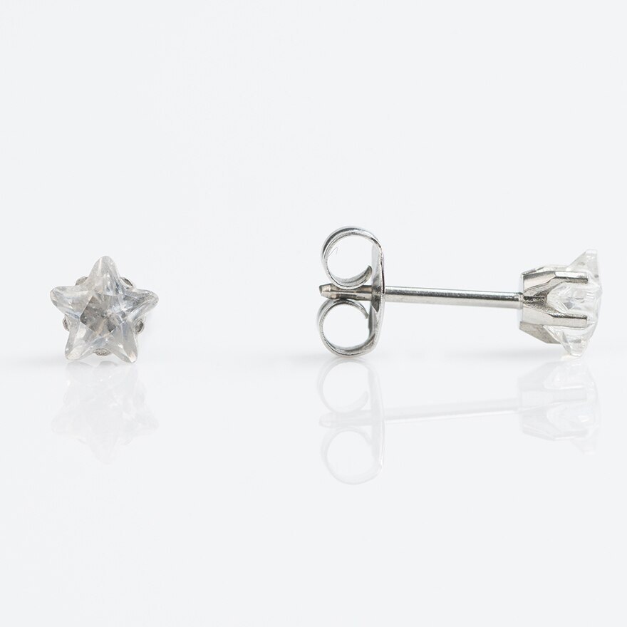 Studex Sensitive Sterilized For Sensitive Ear Stainless Cubic Zirconia Star Cut