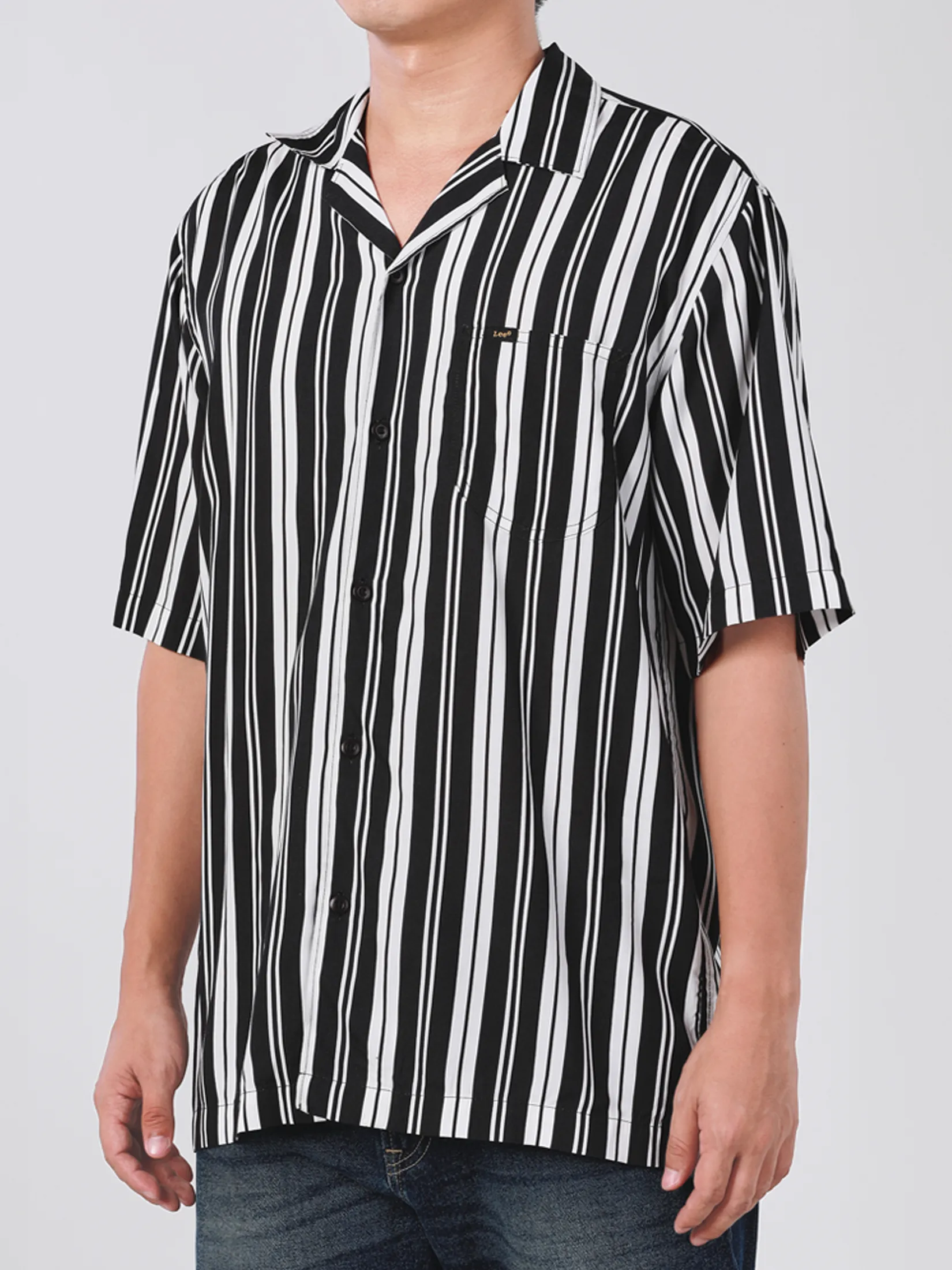 LEE Men s Shirt Short Sleeve Comfort Fit Black