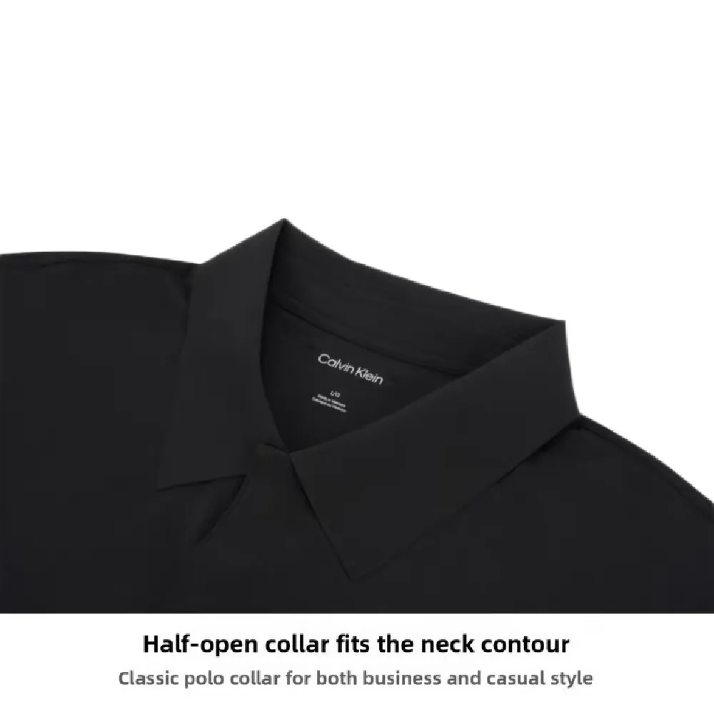 CALVIN KLEIN Men s Regular Fit Polos Black