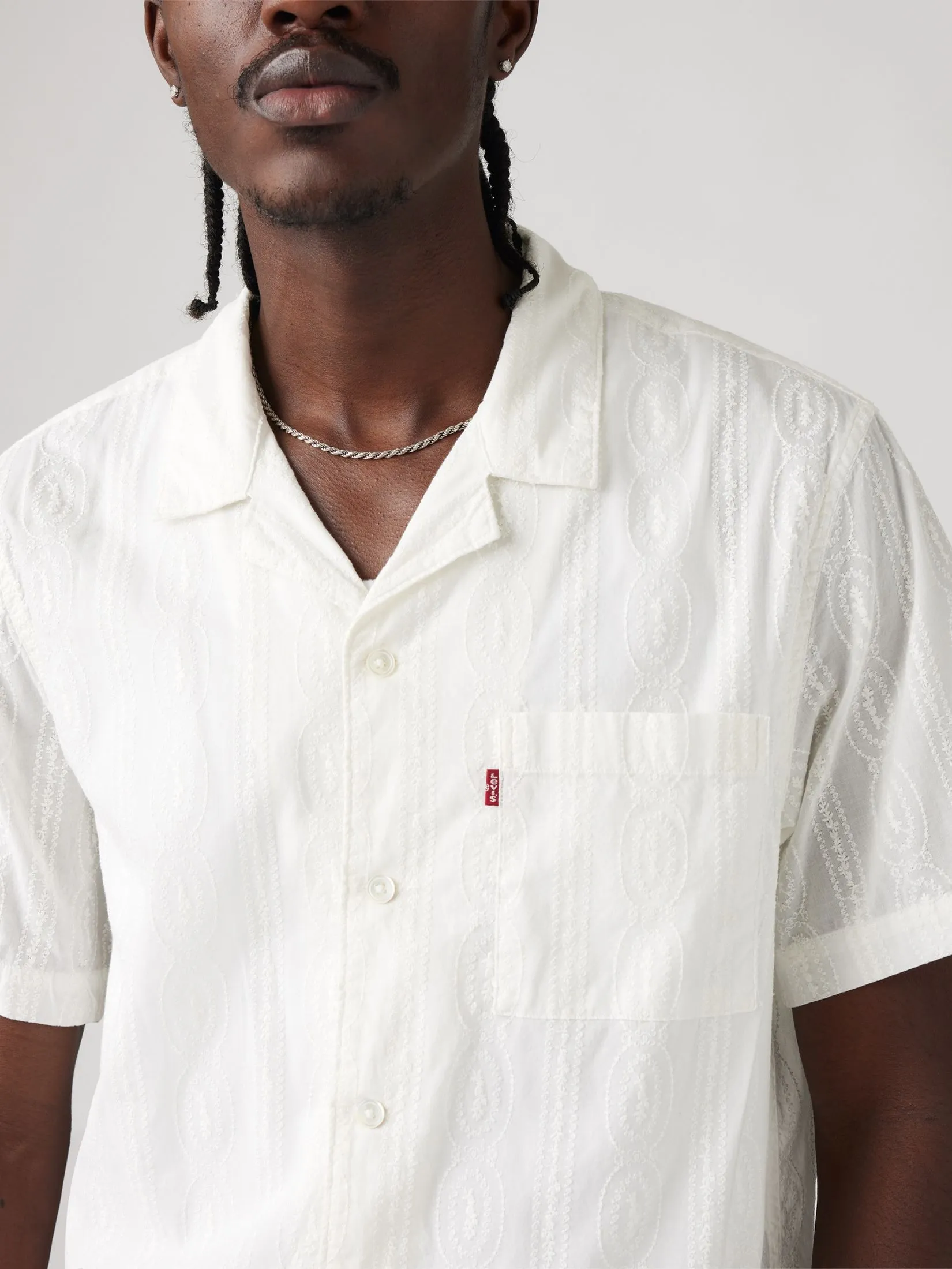 LEVI'S Levi’s Men’s Sunset Camp Shirt White