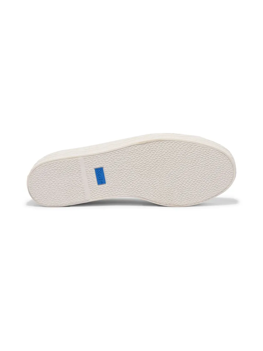 KEDS Women Triple Up Leather Lace Foxing White