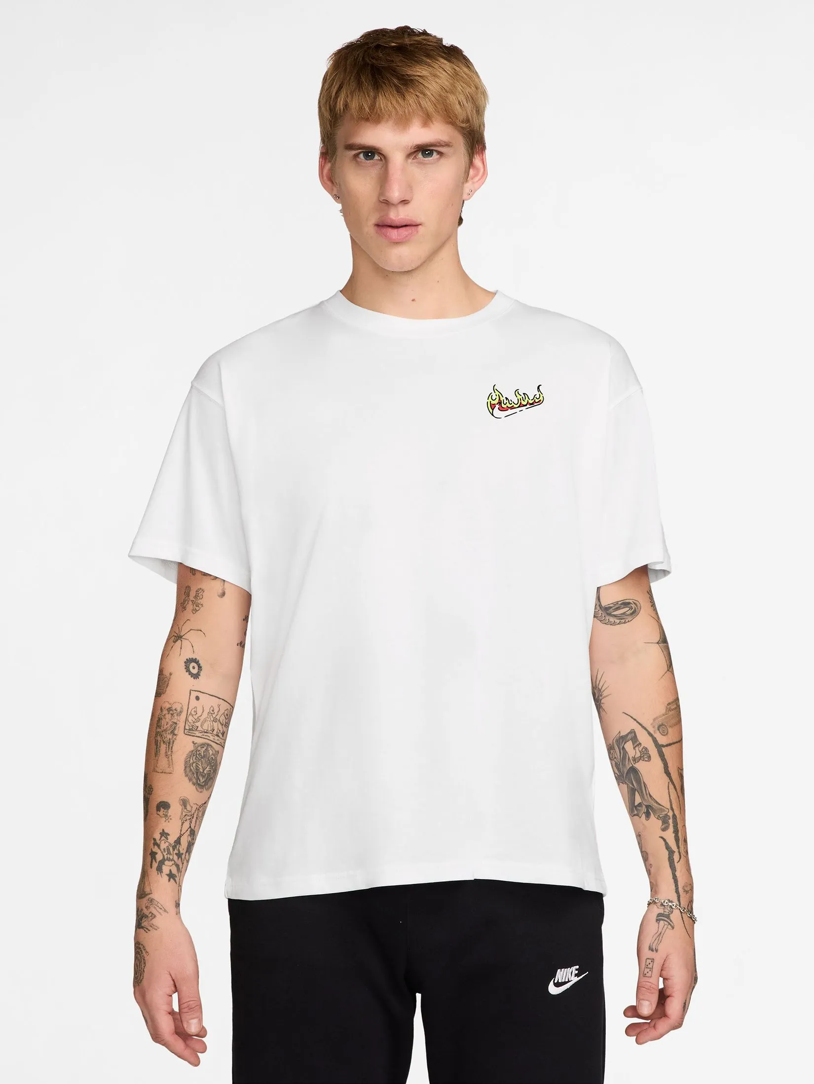 NIKE Men T-Shirt Sportswear Max90 OC LG HQ9257-100 White