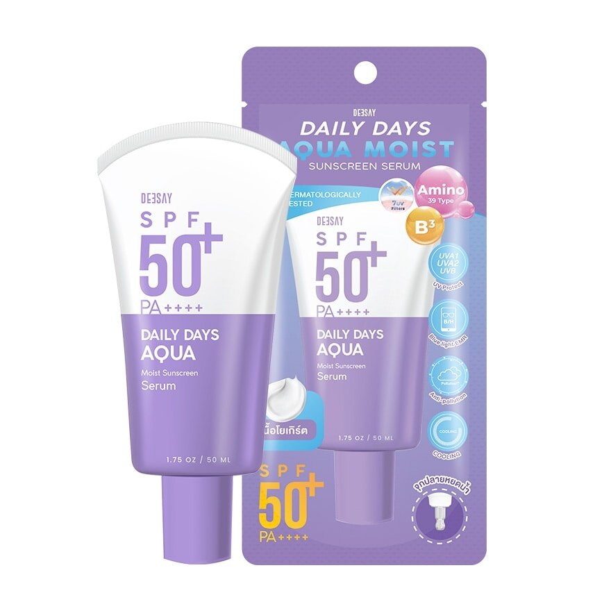 Deesay Daily Days Aqua Moist Sunscreen Serum SPF50+ PA++++ 50ml.