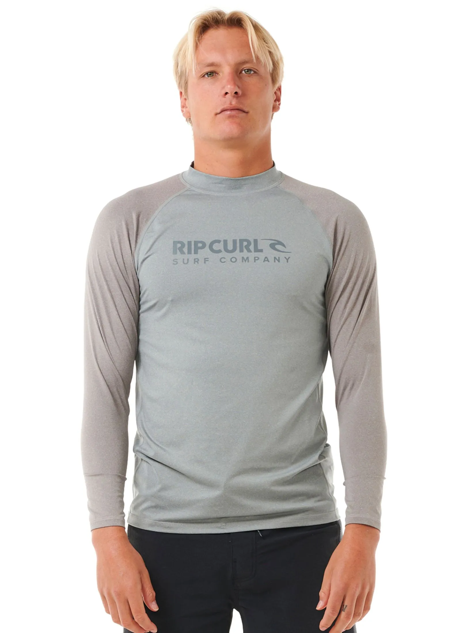 RIP CURL Men Westsuits Shock UPF L/S Light Grey Marle Size - L