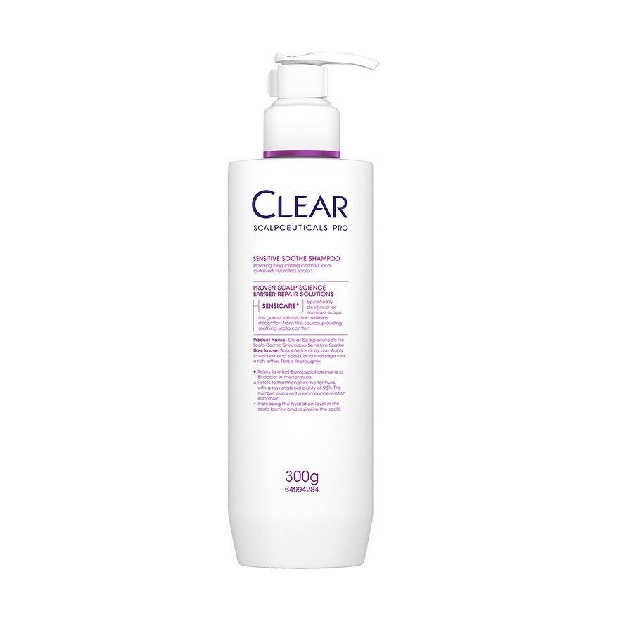 Clear Saclpceuticals Pro Scalp Derma Shampoo Sensitive Soothe 300 G.