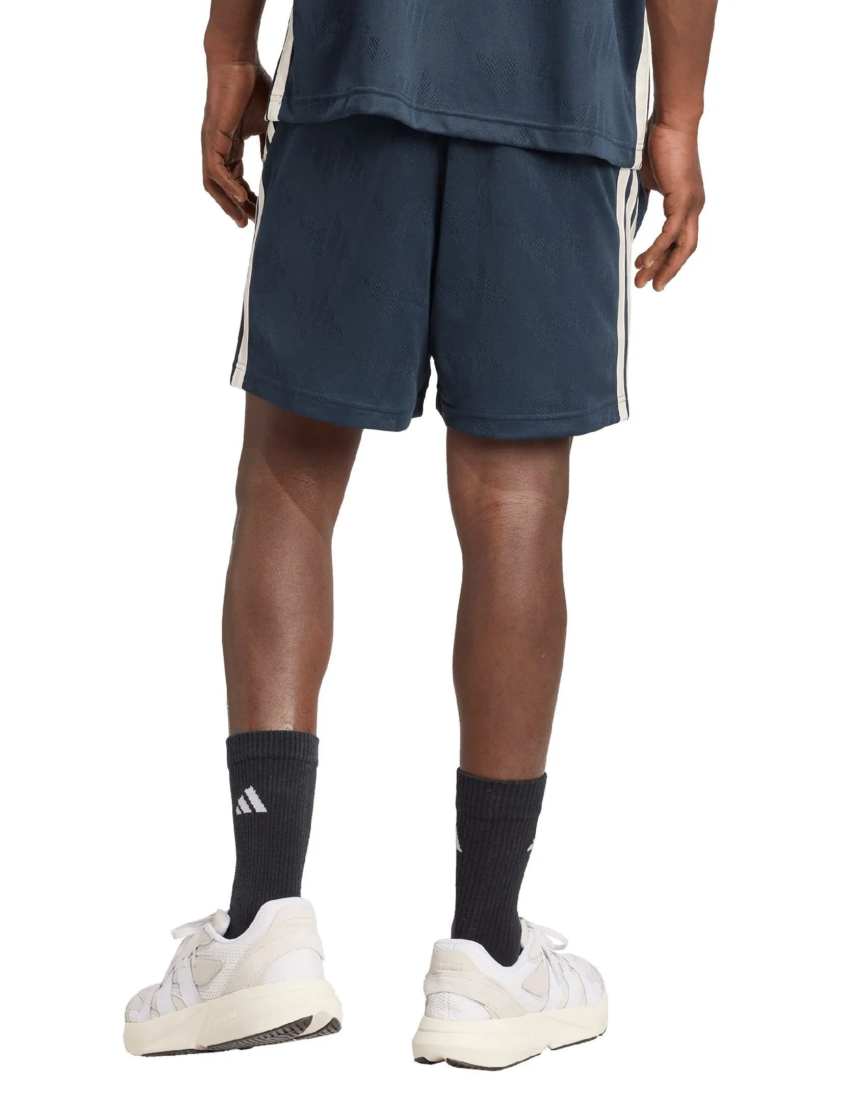 ADIDAS Men Short Stadium Jacquard JX5585 Blue / Aurora Ink / Off White