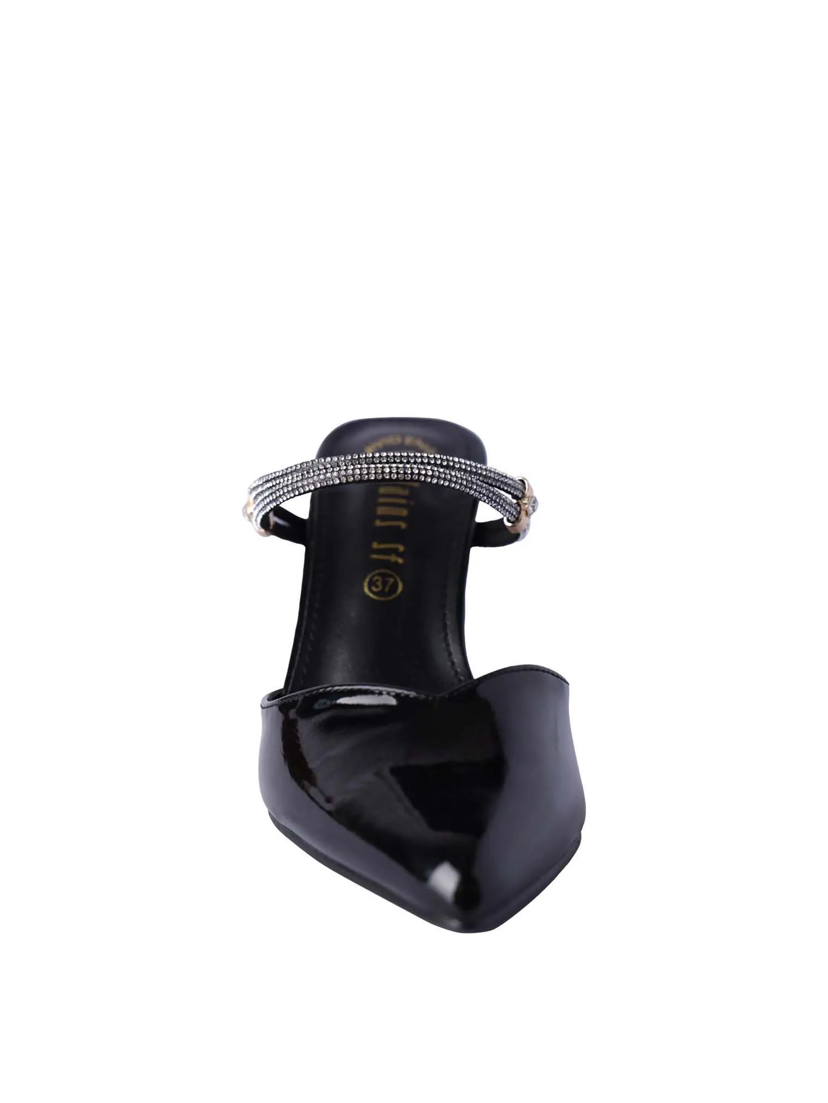 VILLAINS SF TALIA Women's Mule Heels BLACK PATENT