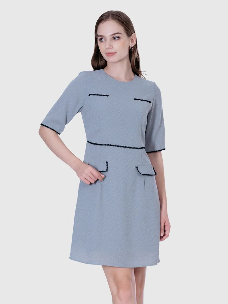 AMILA Women Dress Amunzen Light Grey Size - L