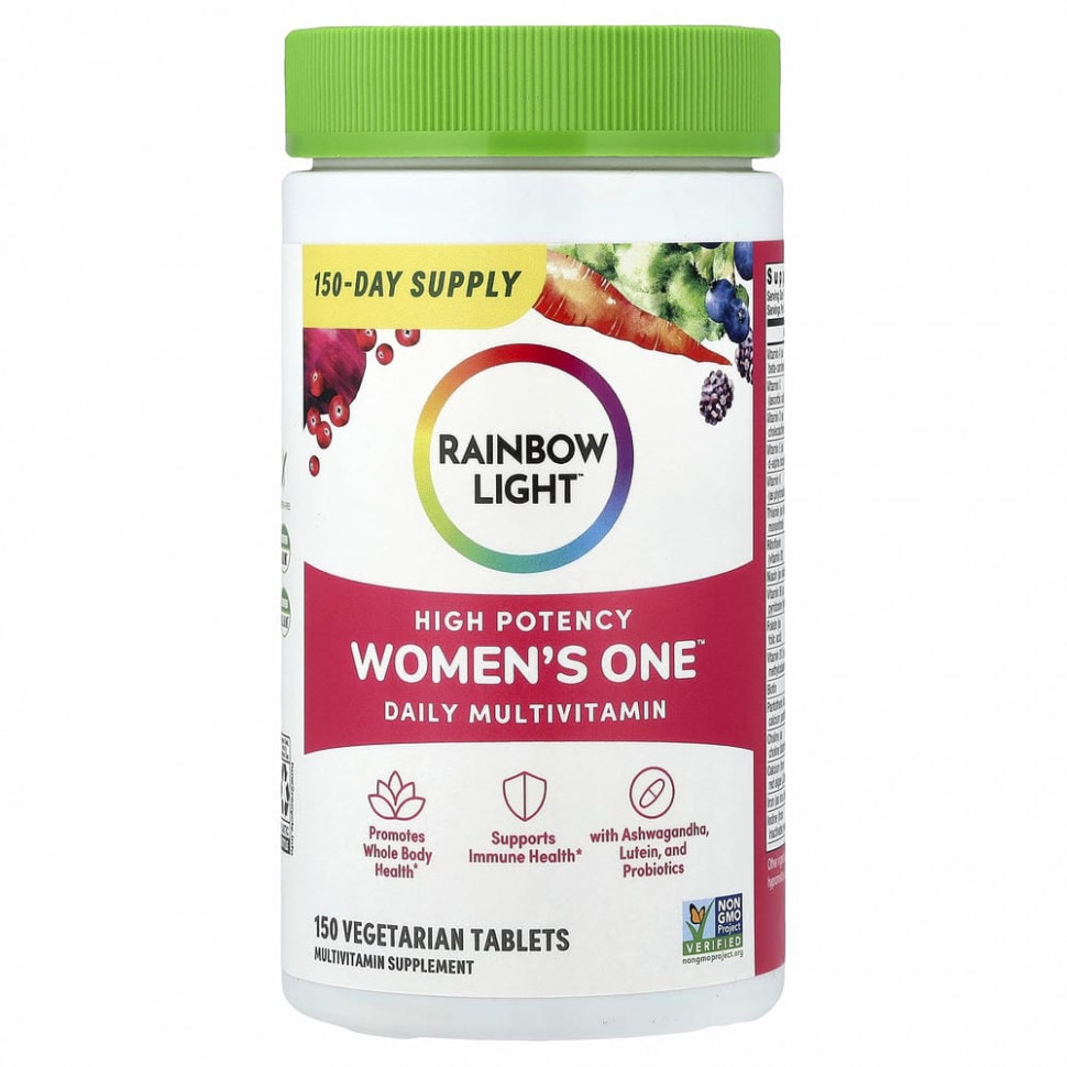 Rainbow Light, Women's One Daily, витамины для женщины, 150 таблеток