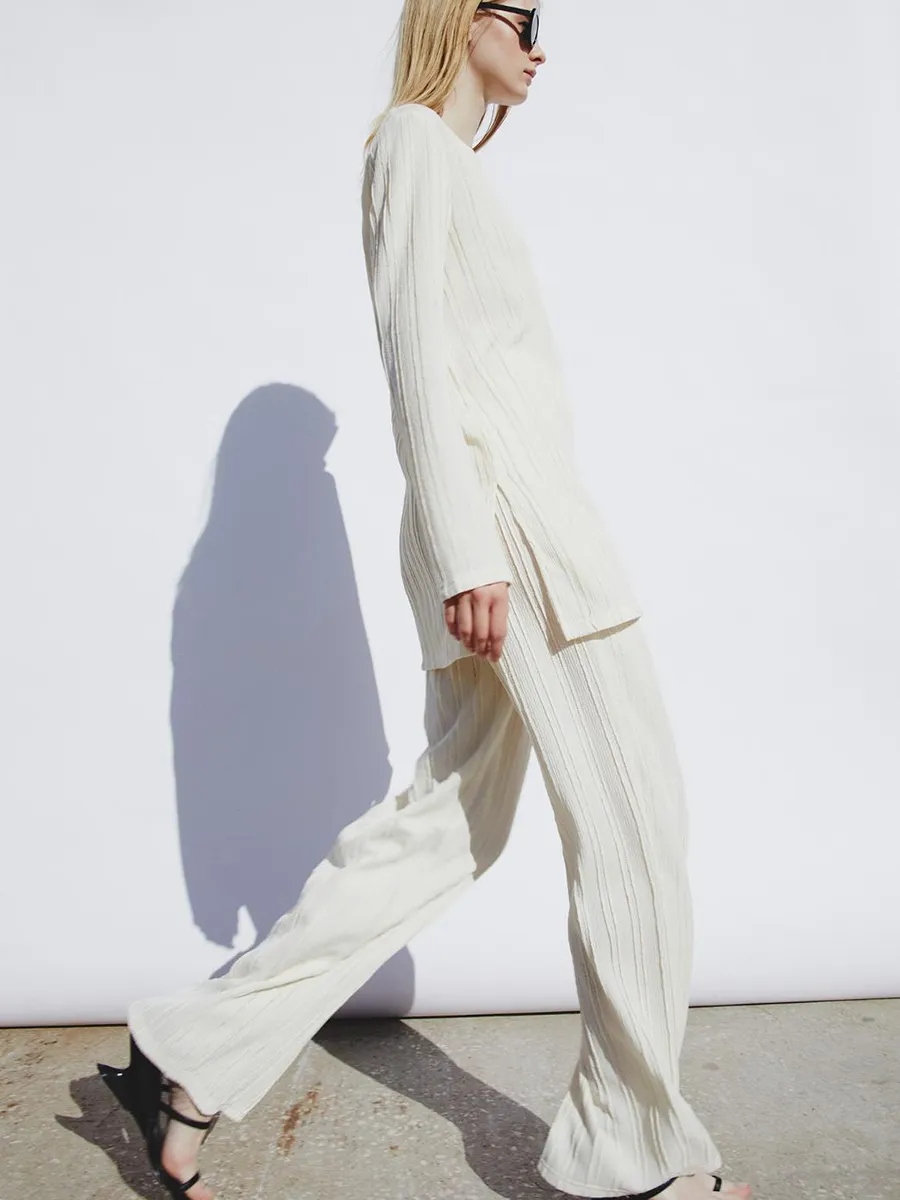 SFERA Women Trousers Structure Off White