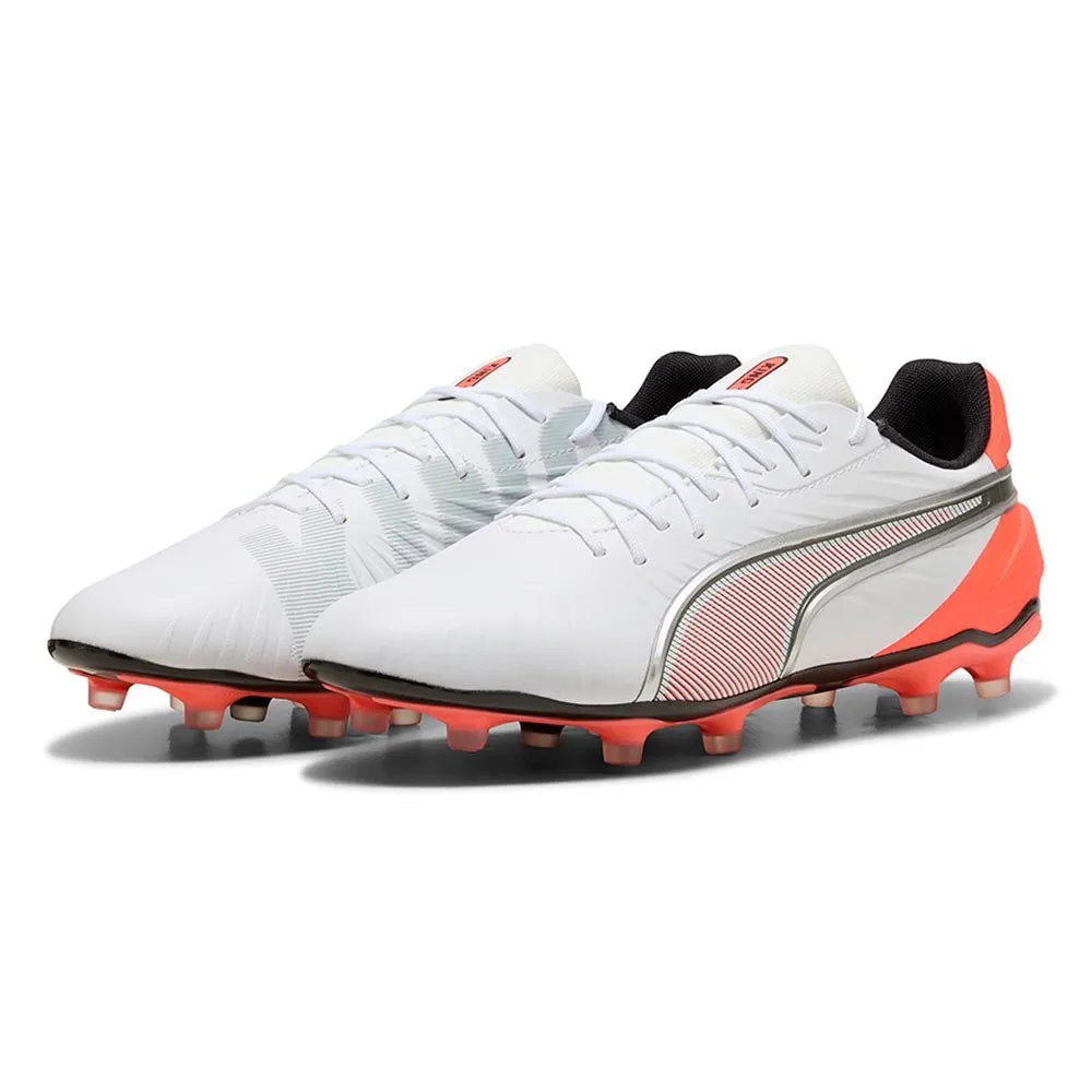 PUMA King Match FG/AG Unisex Football Shoes White - PU097SH484ENTH